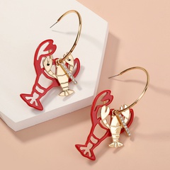 Fashion Lobster Alloy Plating Alloy Drop Earrings