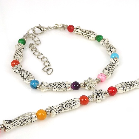 Classique Style Vintage Style Ethnique Fleur Poisson Alliage Perles Bracelets's discount tags
