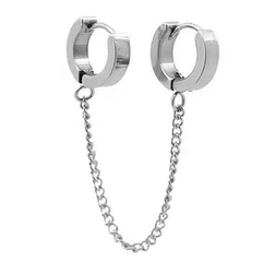 Men'S Retro Geometric Stainless Steel Earrings Plating Stainless Steel Earrings