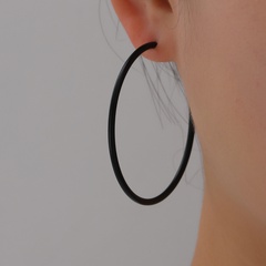 Frau Mode C-Form Geometrisch Kunstharz Ohrringe Sprüh farbe Ohrringe
