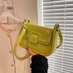 Solid Color Fashion Shopping Artificial Leather Soft Surface Magnetic snap Square Black White Yellow Shoulder Bags