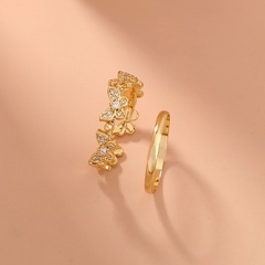 Fashion Geometric Copper Rings Diamond Zircon Copper Rings