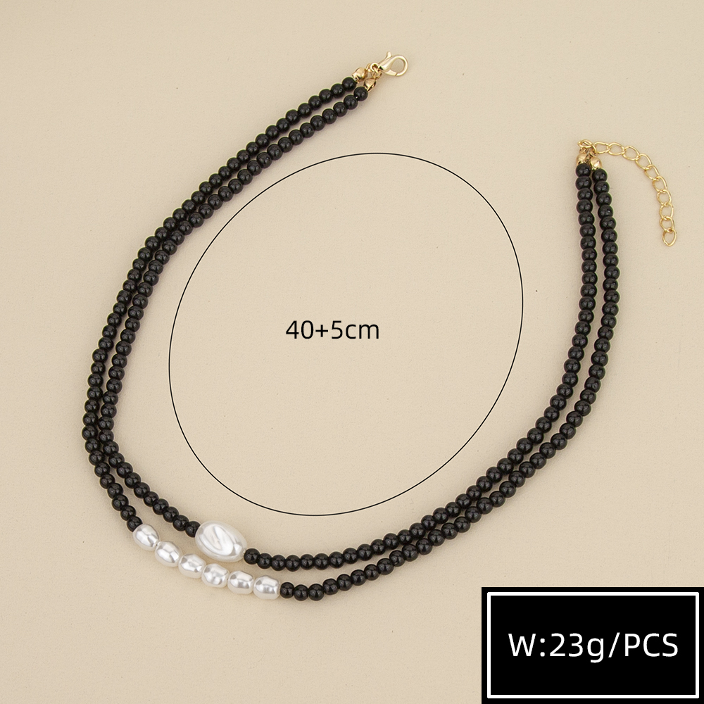 Classical Alloy Pearl Necklace Shopping Beaded Pearl Copper Necklaces 1 Piecepicture2