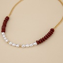 Simple Style Alloy Pearl Necklace Daily Beaded Pearl Copper Necklaces 1 Piecepicture6