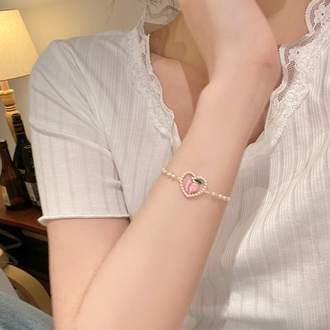 Cute Heart shape Alloy Beaded Bracelets's discount tags