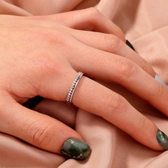 Fashion Geometric Copper Rings Inlaid Zircon Copper Rings 1 Piece