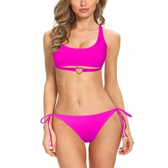 New Foreign Trade Cross-Border European and American Sexy Solid Color Split Bikini Women's Swimsuit