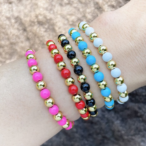 Mode Kupfer Geometrisches Muster Armband Täglich Perlen Kupfer Armbänder's discount tags