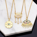 Fashion Copper Eyes Necklace Daily Zircon Copper Necklacespicture11
