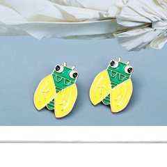 Women'S Funny Novelty Insect Alloy Ear Studs Animal Cartoon Stoving Varnish Stud Earrings