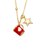 Fashion Copper XINGX Cup Heart shape Necklace Enamel Zircon Copper Necklacespicture9