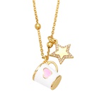 Fashion Copper XINGX Cup Heart shape Necklace Enamel Zircon Copper Necklacespicture8