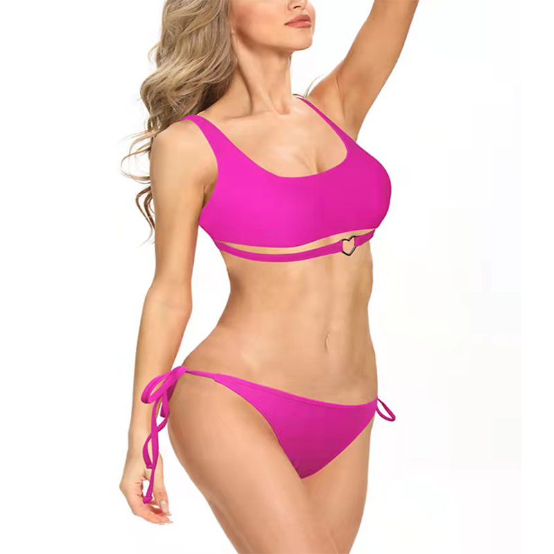 Dcontracte Mode Couleur Unie Polyester Bikinispicture1