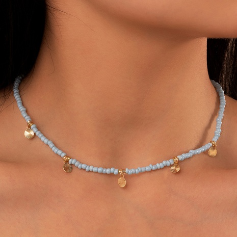 Mode Einfacher Stil Geometrisch Runden Perlen Legierung Perlen Halskette's discount tags