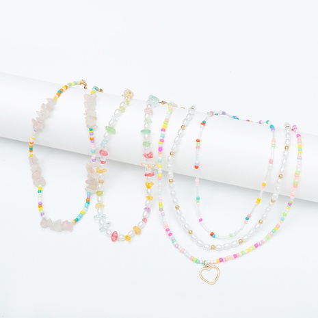 Mode Einfacher Stil Geometrisch Legierung Harz Perlen Halskette's discount tags