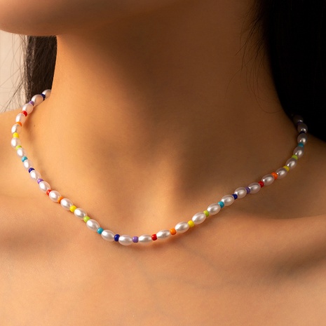 Mode Einfacher Stil Geometrisch Harz Perlen Halskette's discount tags