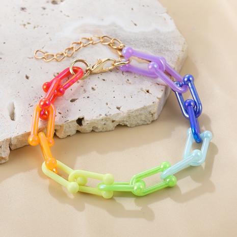 Women'S Fashion Simple Style Geometric Gradient Color Plastic Bracelets Bracelets & Bangles's discount tags