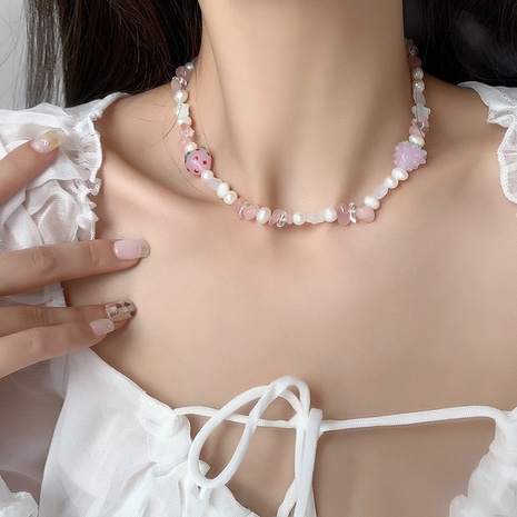 Süß Frucht Gemischtes Material Perlen Halskette's discount tags