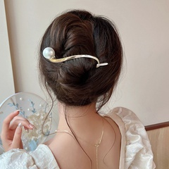 Women'S Sweet Geometric Imitation pearl Alloy Headwear Plating Hair Clip