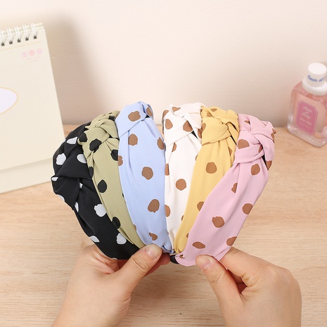 Women'S Simple Style Polka Dots Cloth Hair Accessories Printing Hair Band's discount tags