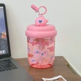 Nette Studenten Strohhalm Tasse hochwertige Mdchen kreative ins Kinder Plastik Wasser becher tragbare manuelle Rhr becherpicture13