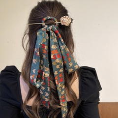 Women'S Vacation Fashion Printing Flower Bow Knot Cloth Headwear Hair Band