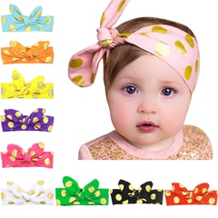 Kid'S Fashion Polka Dots Flower Cloth Hair Accessories No Inlaid Mixed