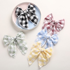 Kid'S Cute Fashion Solid Color Bow Knot Cloth Hair Accessories Printing Hair Band
