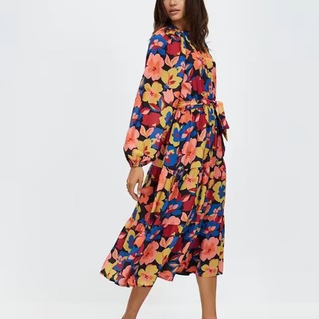 Weiblich Vintage-Stil Mode Drucken Rayon Normales Kleid Regulär Kleider's discount tags