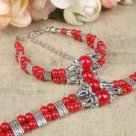 Frau Klassisch Vintage-Stil Ethnischer Stil Ethnisch Legierung Perlen Armbänder's discount tags