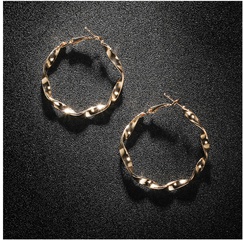 Women'S Exaggerated Fashion Round The Answer Alloy Earrings No Inlaid Earrings