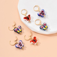 Frau Mode Schmetterling Metall Ohrringe Ohrringe