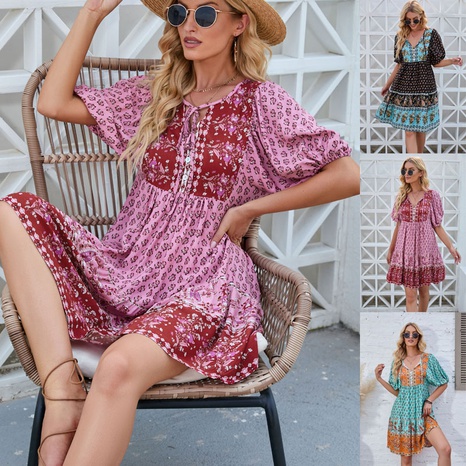 Casual Fashion Printing Printing Dresses's discount tags