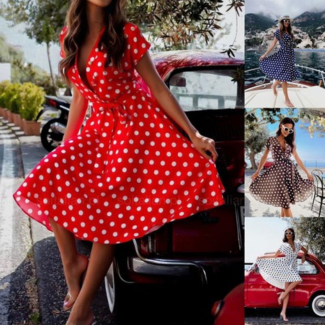 Casual Fashion Polka Dots Others Regular Dress Dresses's discount tags