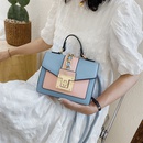 Frau Mode Einfarbig Kontrast farbe Quadrat FlipCover Quadratische Tasche PuLeder Schulter Taschenpicture12