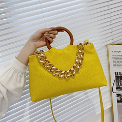 Frau Elegant Vintage-Stil Einfarbig Quadrat Schnalle Handtasche Tragetasche Pu-Leder Schulter Taschen