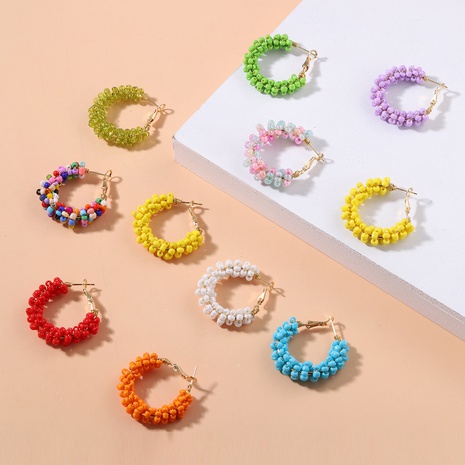 Fashion Synthetic Resin Beaded Earrings's discount tags
