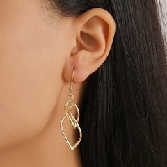 Women'S Simple Style Geometric Alloy No Inlaid Earrings Twist Drop Earrings