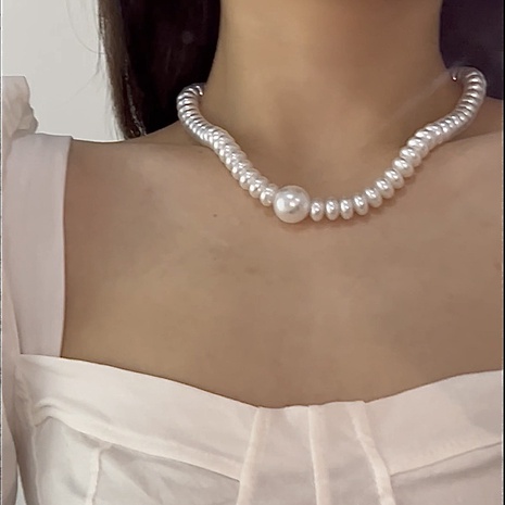 Frau Einfacher Stil Geometrisch Imitationsperle Perle Halskette Perlen's discount tags