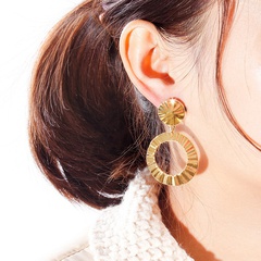 Women'S Simple Style Geometric Round Alloy Earrings Earrings