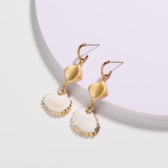 Vacation Shell Alloy Inlay Shell Earrings 1 Pair