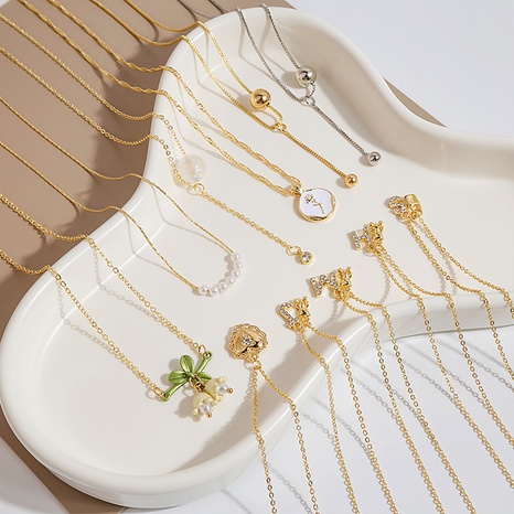 Women'S Fashion Geometric Alloy Necklace Diamond Rhinestones Necklaces's discount tags