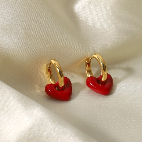 Women'S Fashion Sweet Geometric Heart Stainless Steel Earrings Plating Stainless Steel Earrings's discount tags