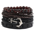 Vintage braided anchor geometric leather Bracelets amp Bangles NHPK124817picture6