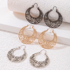 Retro Ethnic Style Geometric Alloy Hollow Out Earrings