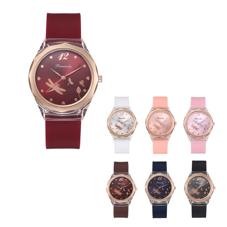 Women'S Casual Dragonfly Buckle Quartz Watch's discount tags