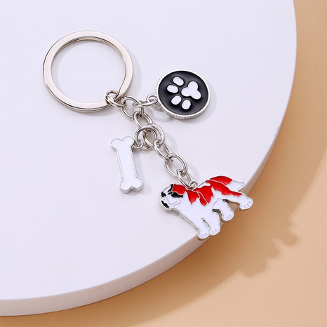 Cute Dog Paw Print Unforgettable Alloy Dripping Oil No Inlaid Key Chains's discount tags