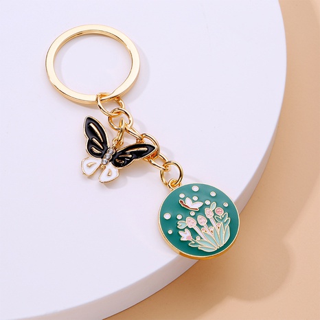 Cute Flower Bee Butterfly Alloy Dripping Oil No Inlaid Key Chains's discount tags