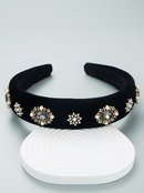 WomenS Vintage Style Geometric Synthetic Fibre Inlay Rhinestone Hair Bandpicture11