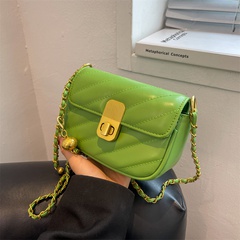 Frau Basic Mode Einfarbig Weiche Oberfläche Quadrat Schnalle Pu-Leder Schultertasche Quadratische Tasche
